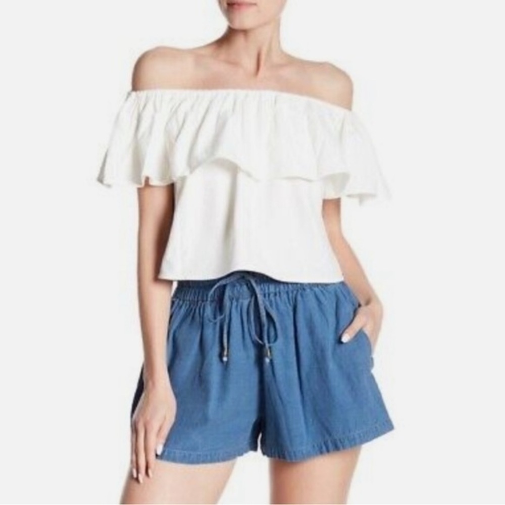 NWT bishop + young Off Shoulder Ruffle Top